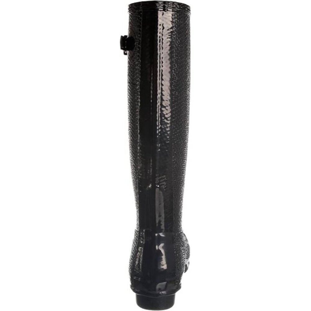 NEW Hunter Hunter Carnaby Boa Snake Rain Boots Black EU 35 36 US 5 UK 3 - Picture 3 of 12